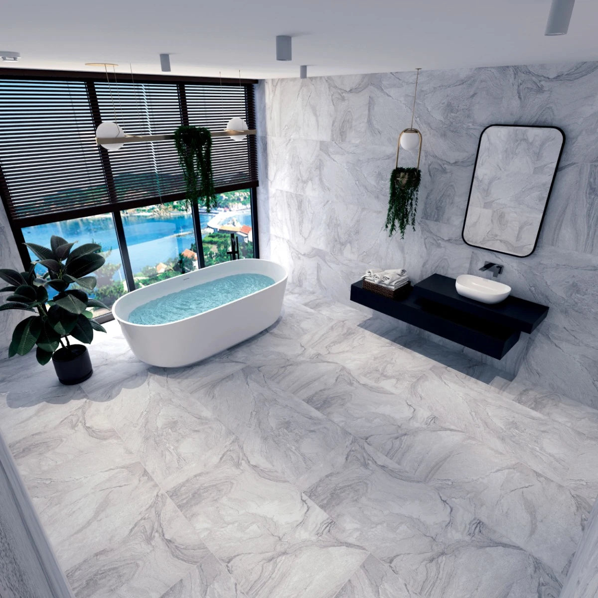 Gresie Arena G. rectificata, portelanata,gri, mata , 60x120