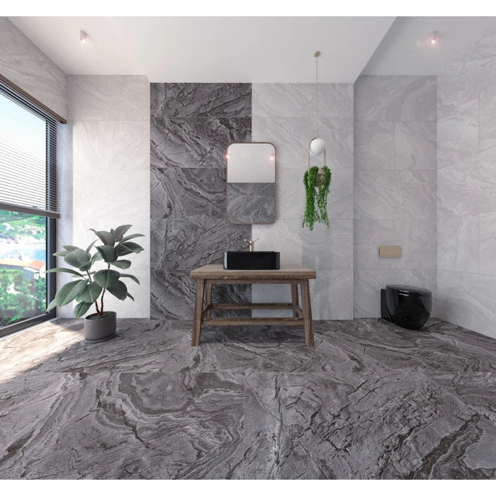 Gresie TORO B. rectificata, portelanata,gri, semilucioasa , 60x120