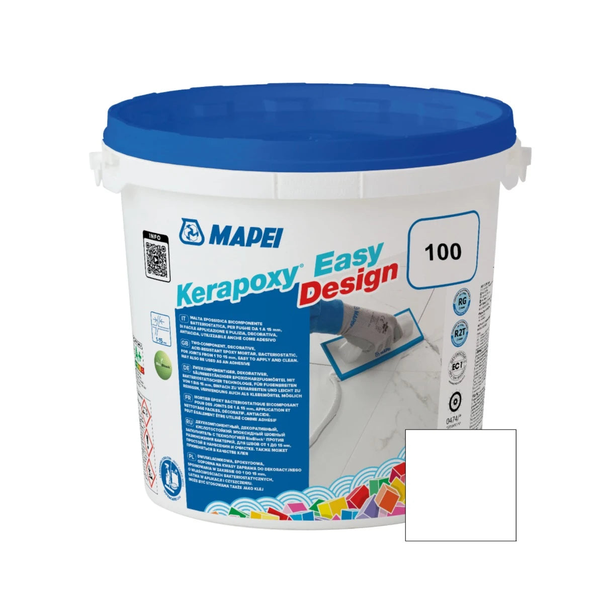 Chit de rosturi epoxidic, Mapei Kerapoxy Easy Design, interior / exterior, 100 white / alb, 3 kg kg (Copy)