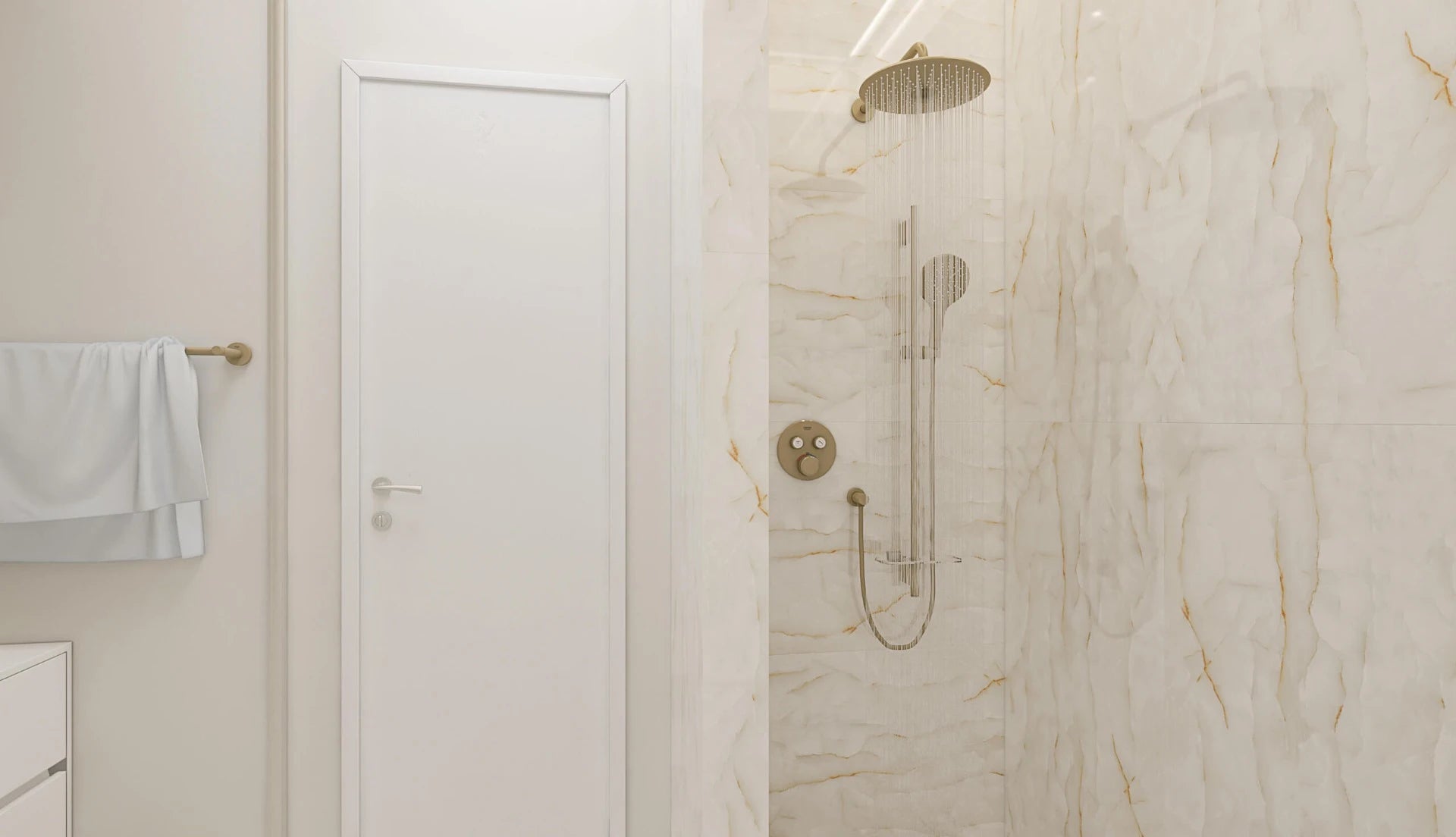 Gresie ORI full,  rectificata, portelanata 60x120 ,crem ,lucioasa