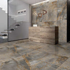 Gresie K GOLD.  rectificata, portelanata,gri , lucioasa 60x120