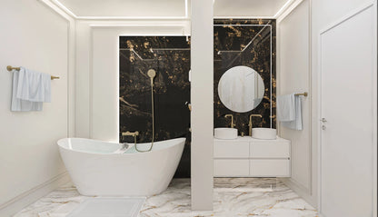 Gresie M. Black,  rectificata, portelanata 60x120 ,negru ,lucioasa