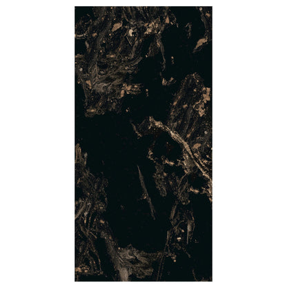 Gresie M. Black,  rectificata, portelanata 60x120 ,negru ,lucioasa