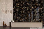 Gresie M. Black,  rectificata, portelanata 60x120 ,negru ,lucioasa