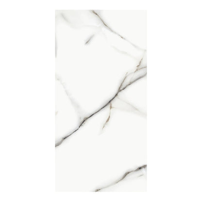 Gresie CUL BLACK.  rectificata, portelanata,alb, lucioasa 60x120