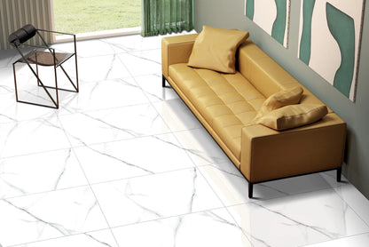 Gresie CUL BLACK.  rectificata, portelanata,alb, lucioasa 60x120