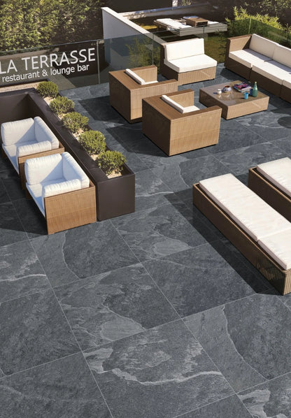 Gresie Rock N.  rectificata, portelanata,gri, mata , 60x60