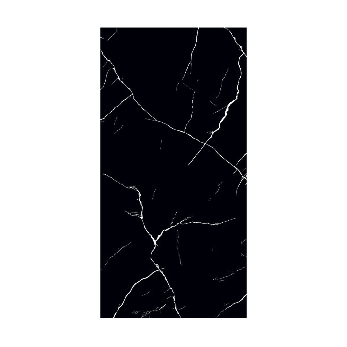 Gresie Nero Ma.  rectificata, portelanata,negru, lucioasa 60x120