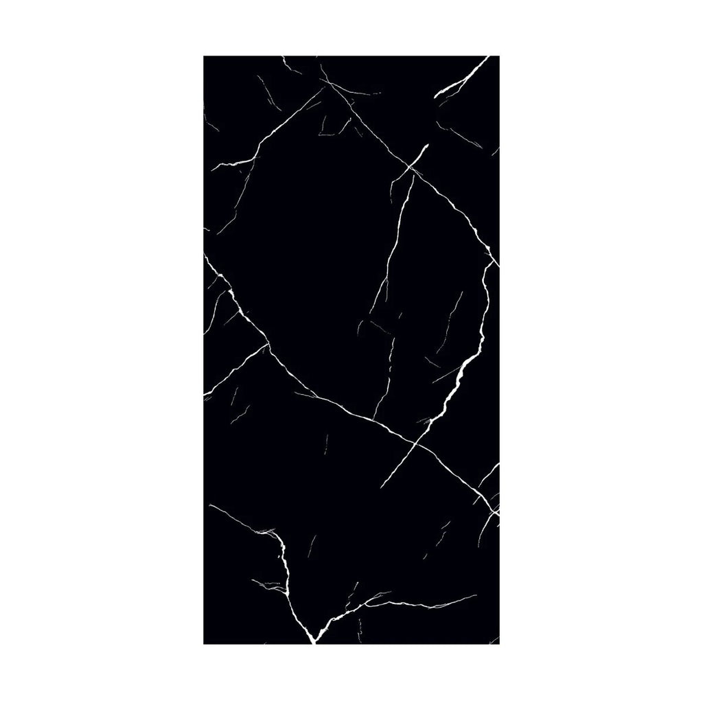 Gresie Nero Ma.  rectificata, portelanata,negru, lucioasa 60x120