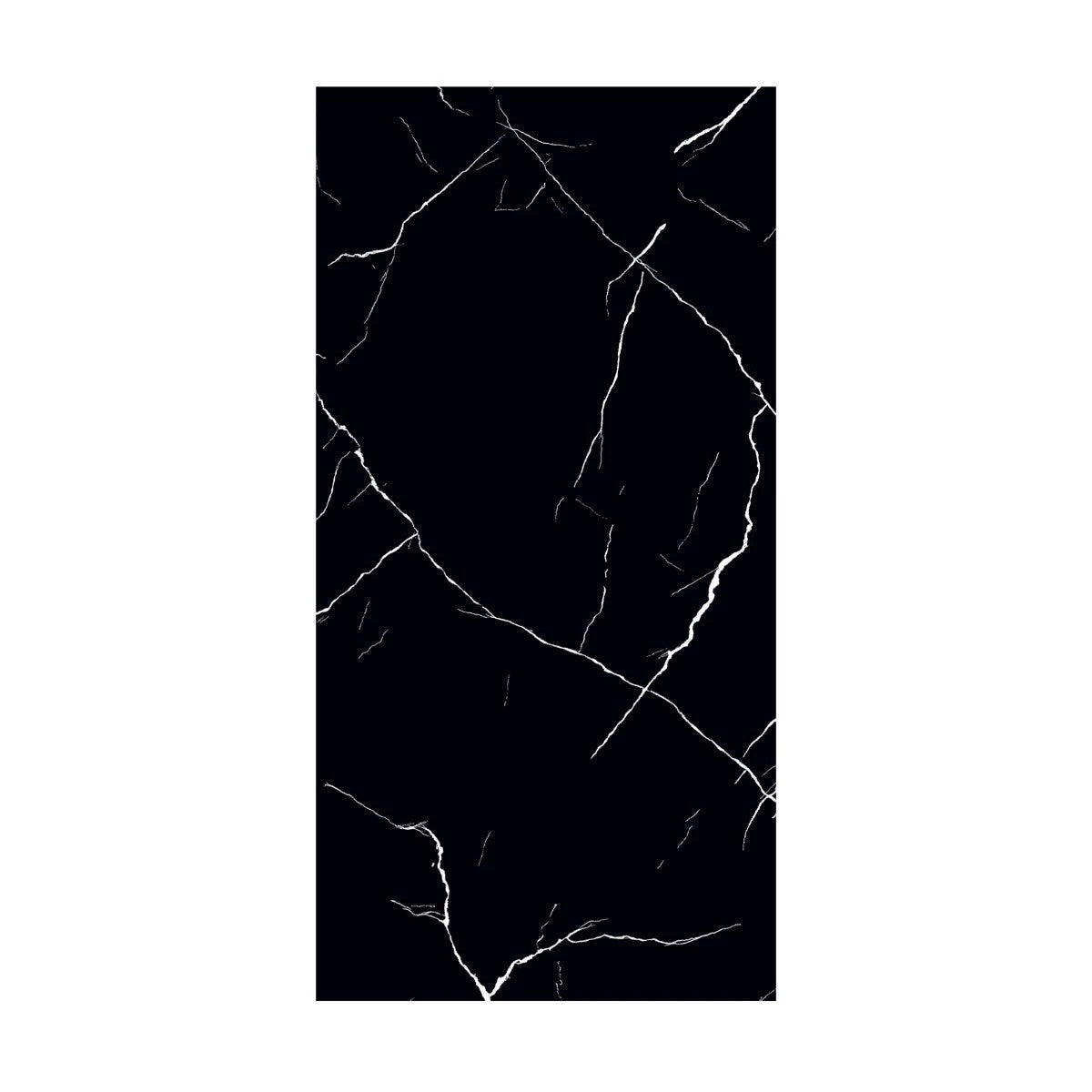 Gresie Nero Ma.  rectificata, portelanata,negru, lucioasa 60x120