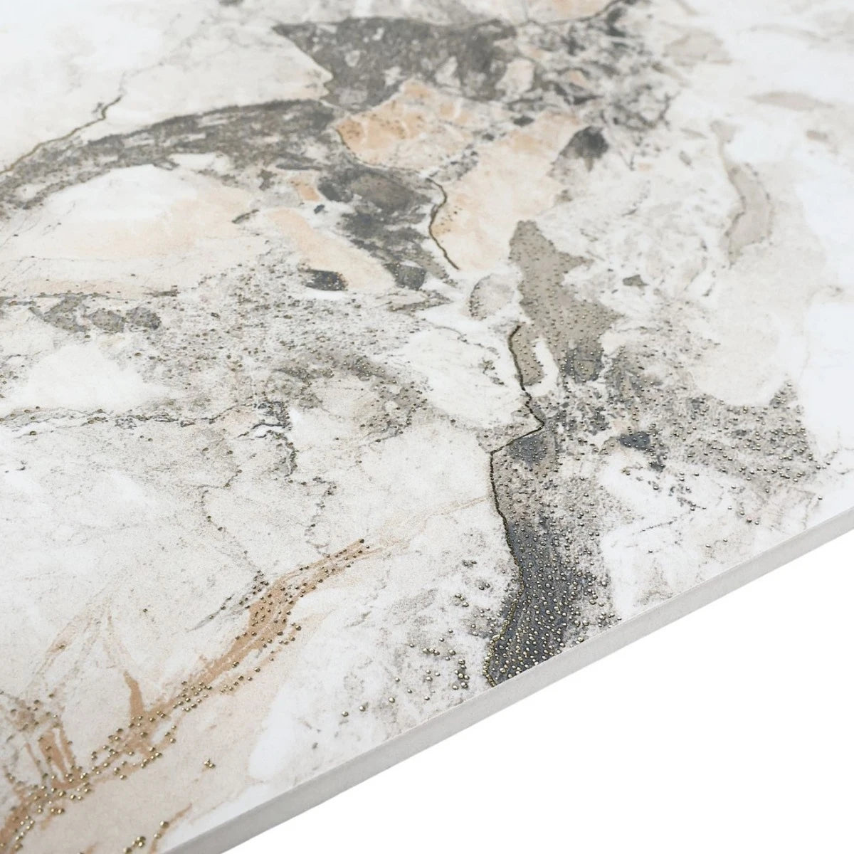 Gresie WHITE GOLD CARV,  rectificata, portelanata