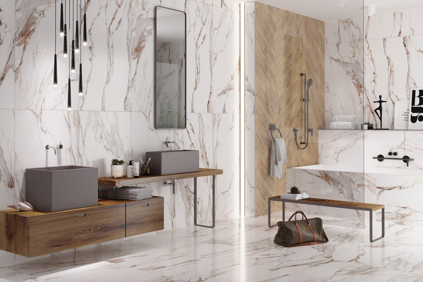 B WHITE Z, rectificata, portelanata