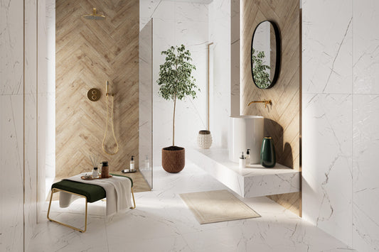 H WHITE Z, rectificata, portelanata